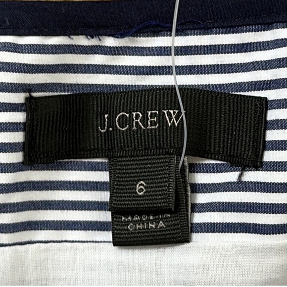 🆕 J. Crew Seersucker Jumpsuit Blue & White. Hand Pockets. Waist Tie. Size 6 - Picture 7 of 13